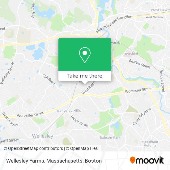 Wellesley Farms, Massachusetts map