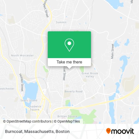 Burncoat, Massachusetts map