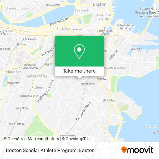 Mapa de Boston Scholar Athlete Program
