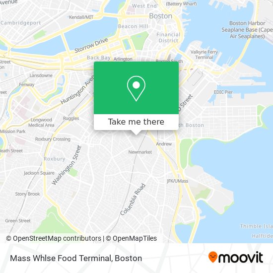 Mass Whlse Food Terminal map