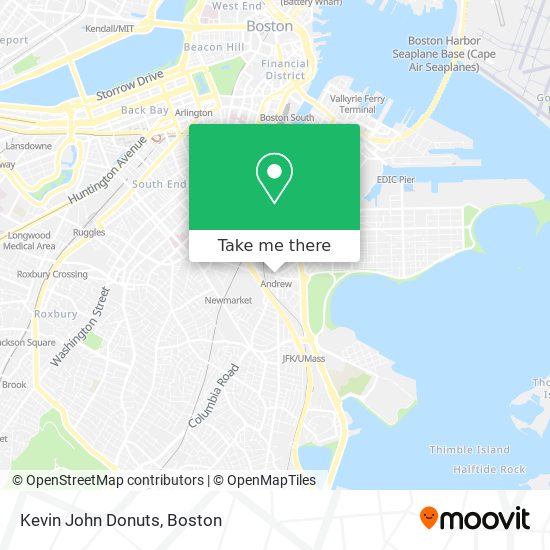 Mapa de Kevin John Donuts
