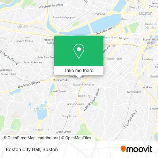 Boston City Hall map
