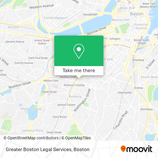 Greater Boston Legal Services map