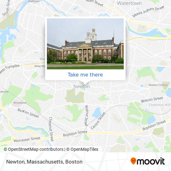 Mapa de Newton, Massachusetts