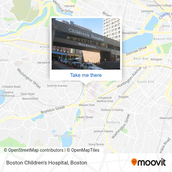 Boston Children's Hospital map