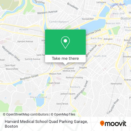 Harvard Medical School Quad Parking Garage map