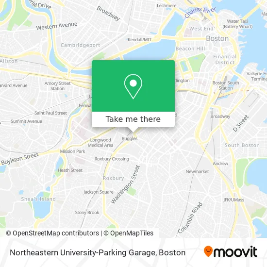 Northeastern University-Parking Garage map