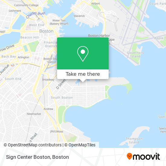 Sign Center Boston map