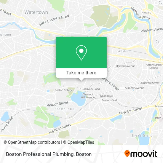 Boston Professional Plumbing map