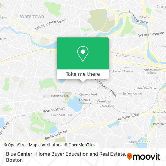 Blue Center - Home Buyer Education and Real Estate map