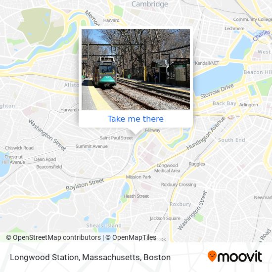 Mapa de Longwood Station, Massachusetts