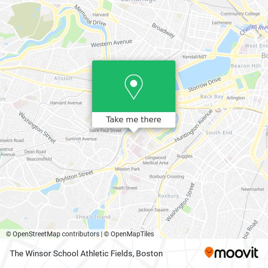 Mapa de The Winsor School Athletic Fields