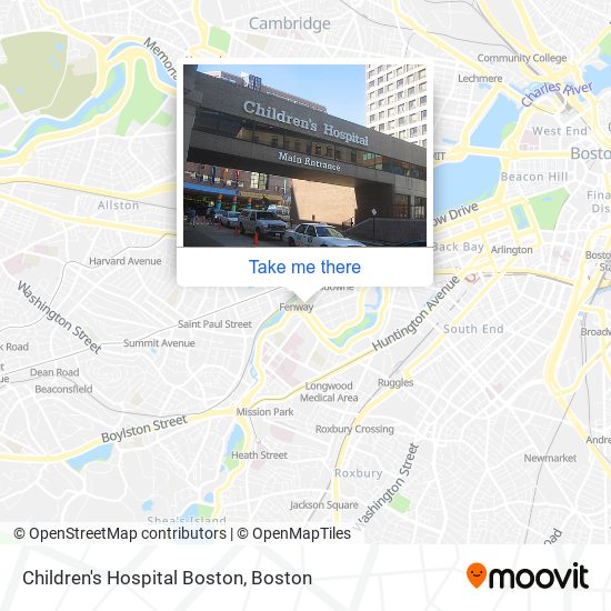 Children's Hospital Boston map