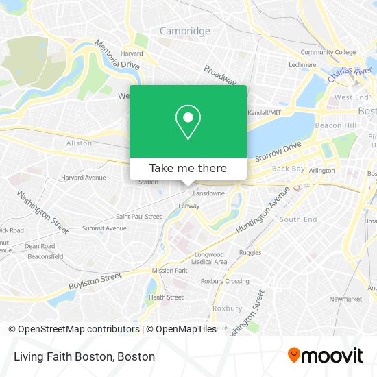 Mapa de Living Faith Boston