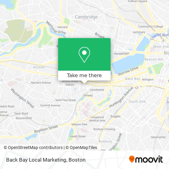 Back Bay Local Marketing map