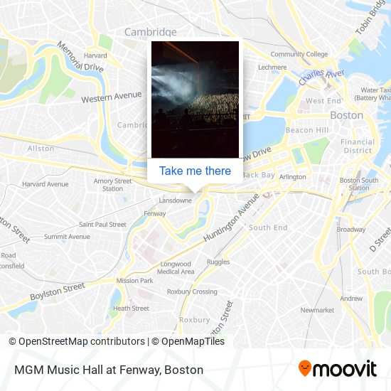 MGM Music Hall at Fenway map