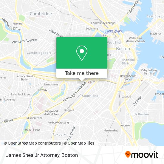 James Shea Jr Attorney map