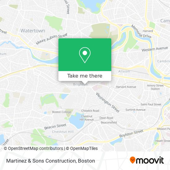 Mapa de Martinez & Sons Construction