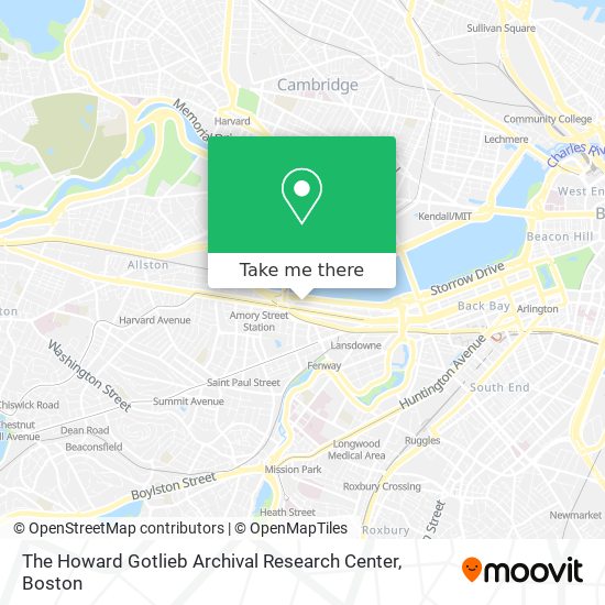 Mapa de The Howard Gotlieb Archival Research Center