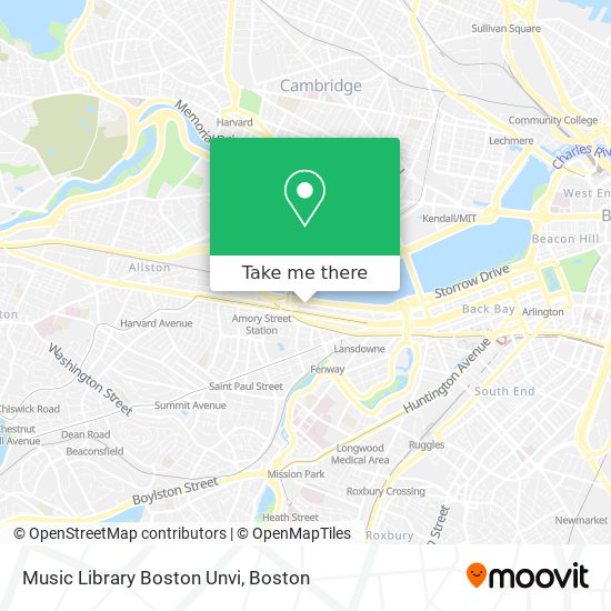 Music Library Boston Unvi map