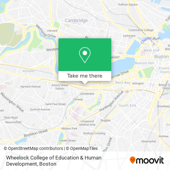 Mapa de Wheelock College of Education & Human Development