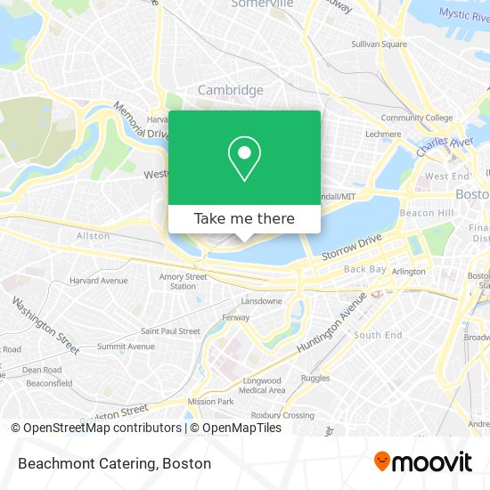 Beachmont Catering map