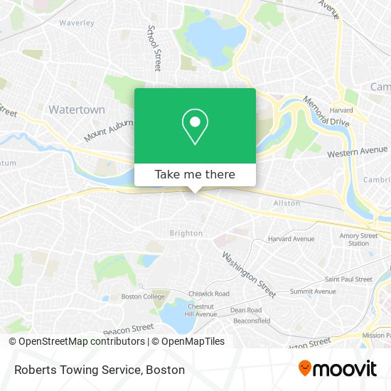 Roberts Towing Service map