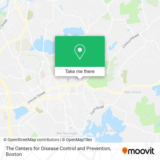 The Centers for Disease Control and Prevention map