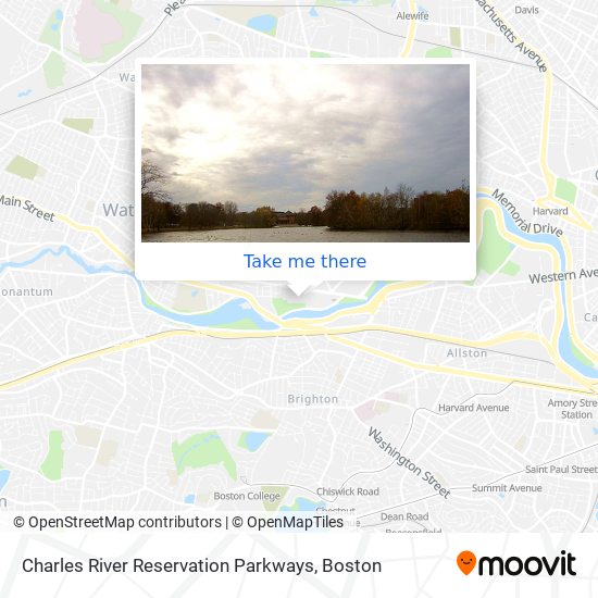 Mapa de Charles River Reservation Parkways