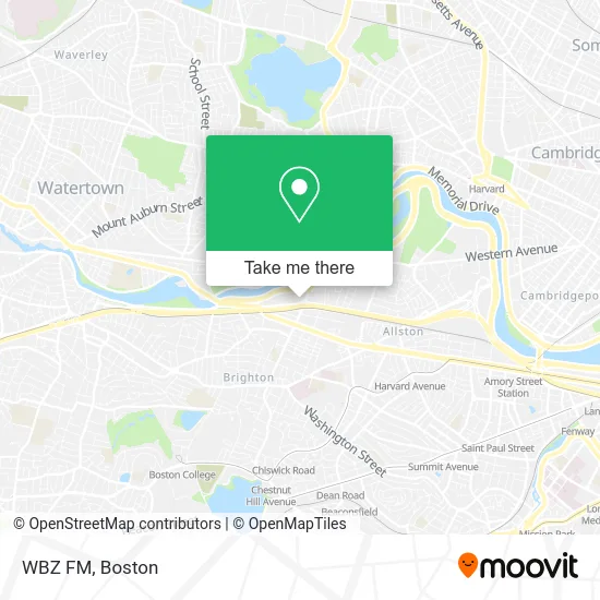 WBZ FM map