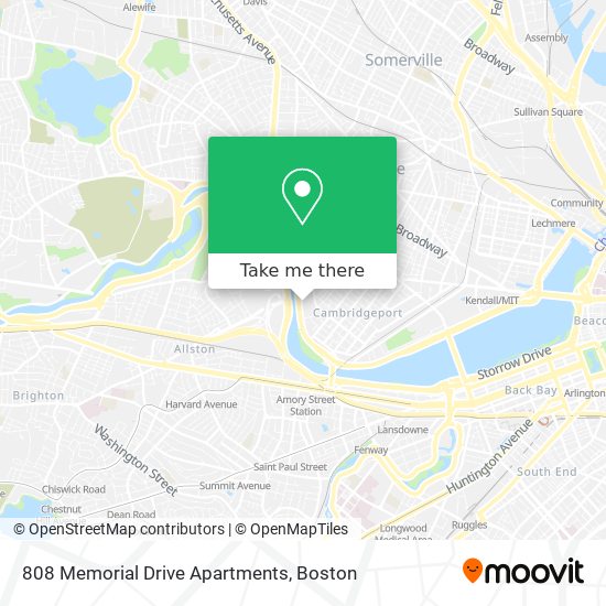 808 Memorial Drive Apartments map