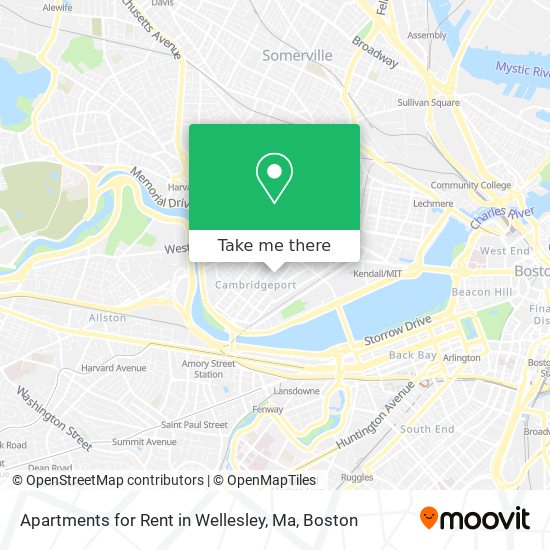 Apartments for Rent in Wellesley, Ma map