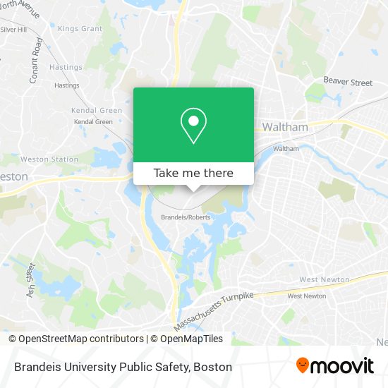 Brandeis University Public Safety map