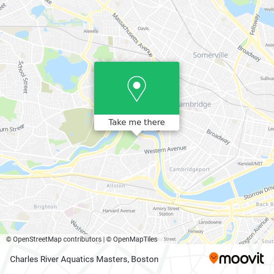 Charles River Aquatics Masters map