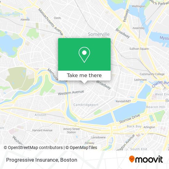 Mapa de Progressive Insurance