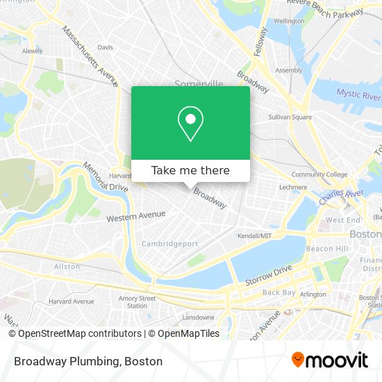 Broadway Plumbing map