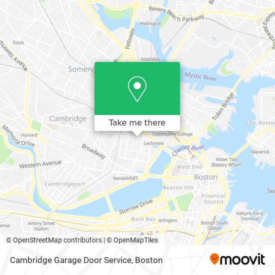 Cambridge Garage Door Service map