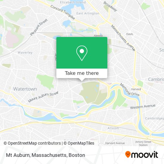 Mt Auburn, Massachusetts map