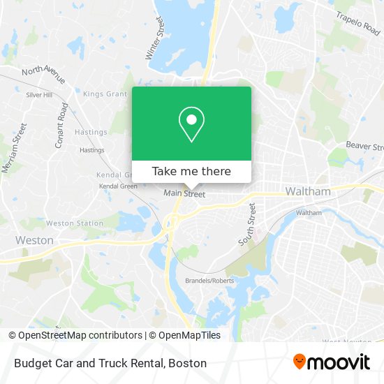 Budget Car and Truck Rental map