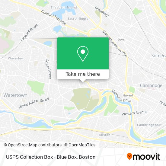 Mapa de USPS Collection Box - Blue Box