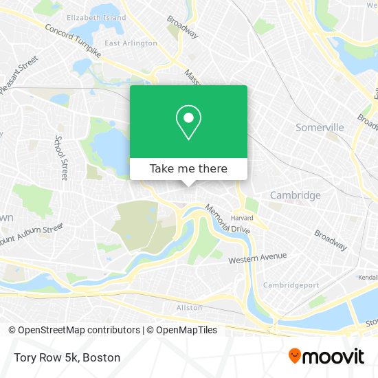 Mapa de Tory Row 5k