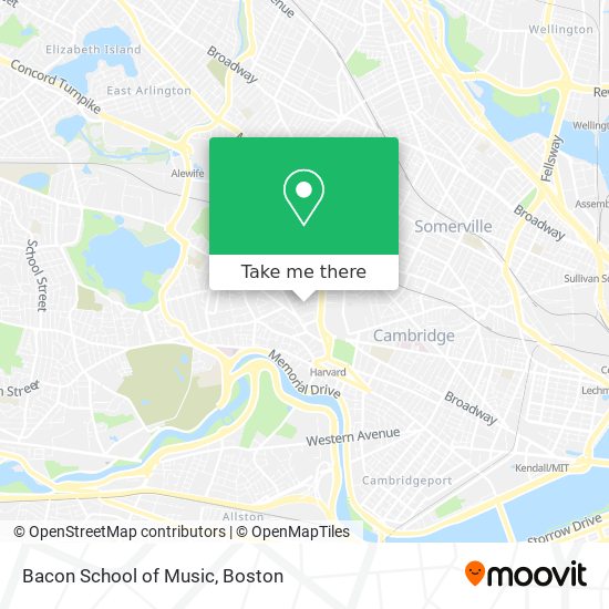 Mapa de Bacon School of Music