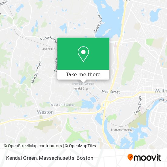 Kendal Green, Massachusetts map