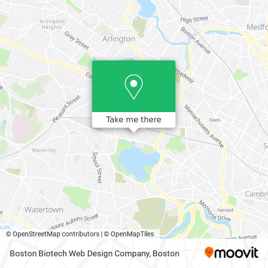 Mapa de Boston Biotech Web Design Company