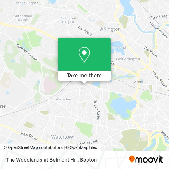 The Woodlands at Belmont Hill map