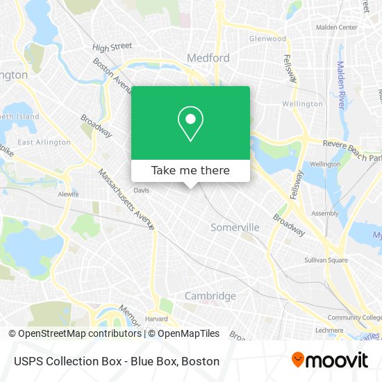 USPS Collection Box - Blue Box map