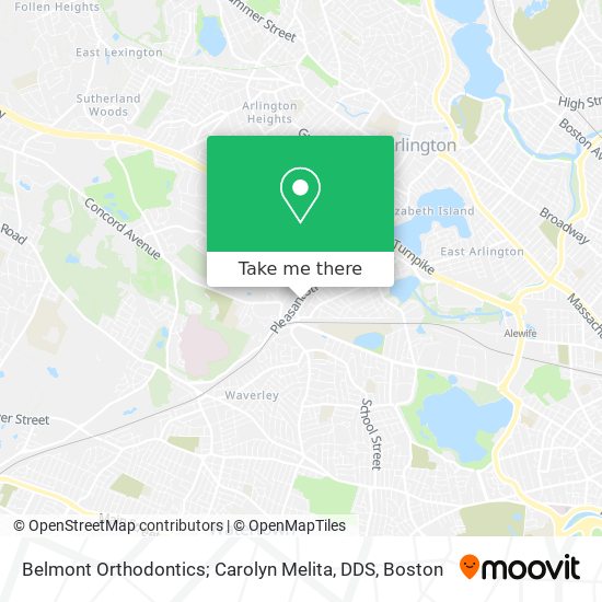 Belmont Orthodontics; Carolyn Melita, DDS map