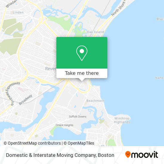 Domestic & Interstate Moving Company map