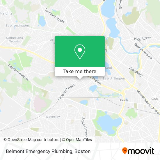 Belmont Emergency Plumbing map