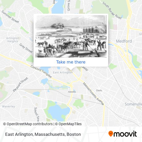 East Arlington, Massachusetts map